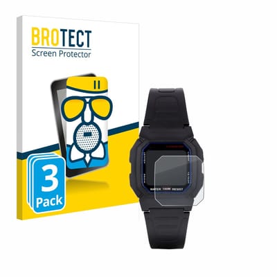 BROTECT - Screenprotector voor Casio W-800H-1AVES - Folie Beschermfolie Beschermglas matte 3 Stuks