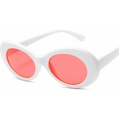 Goggle Bril Ovale Zonnebril Dames Trendy Hot Vintage Retro Zonnebril Dames Wit Zwart Oogmode UV