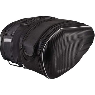 Motorfiets Zadeltas Fiets Zijtas Universele Achter Opberg Organizer 36-58L met Waterdichte Hoes PU Leather