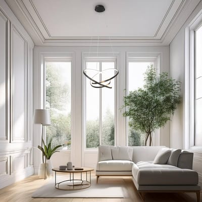 Milagro Lighting LED hanglamp Empoli, metaal, zwart, 4.000 K