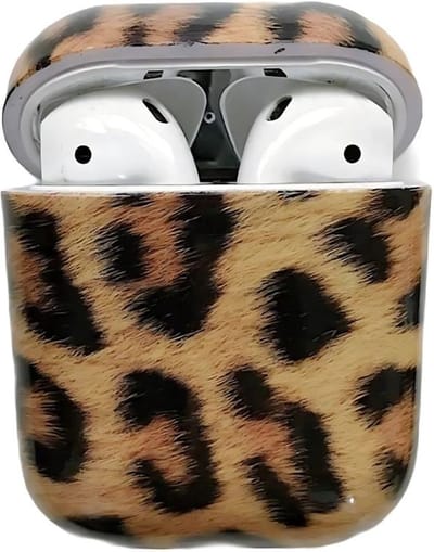 Shieldcase Leopard Pattern Case - beschermhoes geschikt voor Airpods 2 Case - bruin - Luipaard hoesje - Siliconen case - HardCase - beschermhoes geschikt voor Apple AirPods 2