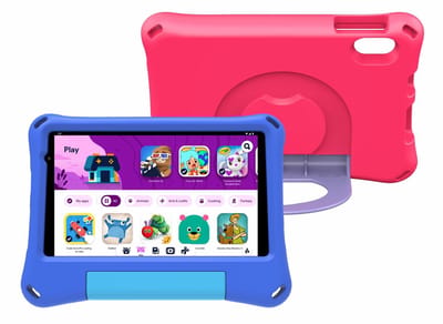 Denver Kindertablet - Nieuwste Android 16 - Introductie jaar 2026 - 4GB RAM - 64GB - 8 Inch - Incl. Blauwe en Roze Hoes - Ouderlijk Toezicht - TIO80115KBUP