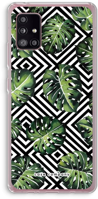 Case Company® - Hoesje geschikt voor Samsung Galaxy A51 5G hoesje - Geometrische jungle - Soft Cover Telefoonhoesje - Bescherming aan alle Kanten en Schermrand