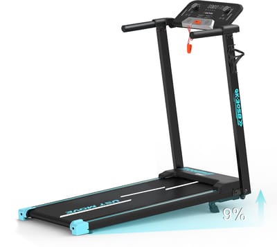 YEE RUN Loopband - Inklapbaar Loopband met 9% Helling - 1-14 km/u Snelheidsbereik - 130 kg Maximale belasting - Hardloopband - Luidsprekers - Wandelband - Bluetooth-compatibel
