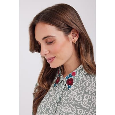DIDI Dames Blouse Bindi Green Daisy print maat 38