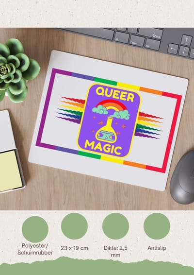 Akyol - lgbtq cadeau - Muismat - Lgbt - queer - lgbtq cadeau - met opdruk - lgbt - pride month - lgbtq vlag - gay pride - met tekst - opdruk - leuke pride spullen - verjaardag - cadeau - gift - 23 bij 19 cm