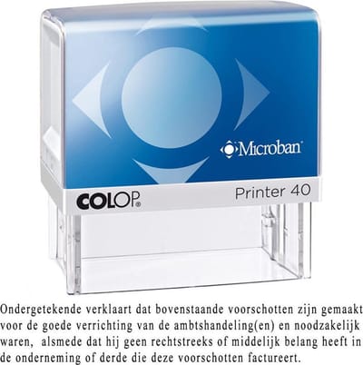 Colop Printer 40 Deurwaarder Blauw - Stempels - Stempels volwassenen - Snelle Levering