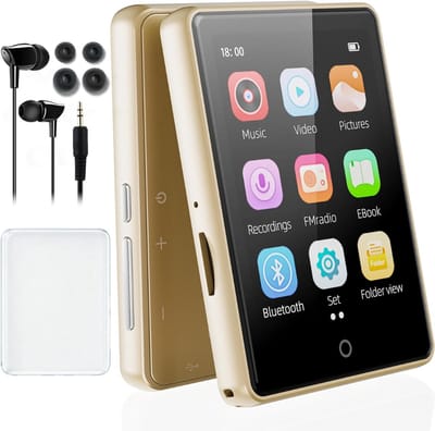 MRKK® MP3 Speler Bluetooth - FM-Radio - Goud