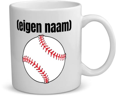 Akyol - honkbal met eigen naam koffiemok - theemok - Honkbal - atleten - iemand die houdt van honkbal - verjaardag - cadeau - kado - 350 ML inhoud