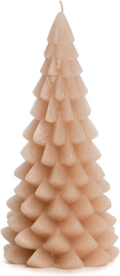 Rustik Lys kaars kerstboom skin 1 stuk 6,3x12cm
