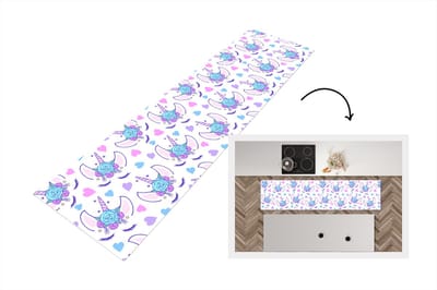 Keukenloper - Loper keuken - Meiden - Unicorn - Bloemen - Patronen - 200x50 cm - Keukenloper vinyl