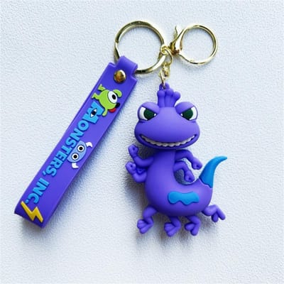 Leuke Anime Monsters en Co Figuur Sleutelhanger Cartoon Energiebedrijf Poppetje Schooltas Hanger Auto Sleutel Accessoires Verjaardagscadeaus blue