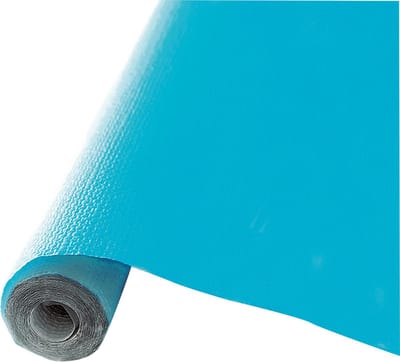 Givi Italia Tafelkleed op rol - 2x - papier - turquoise blauw - rechthoekig - 120cm x 5m - Feest/bruiloft tafelkleden