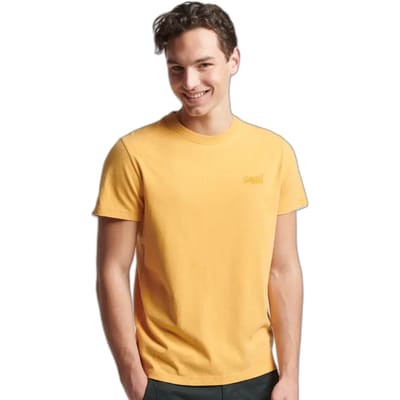 Superdry Vintage Logo Emb Tee Heren T-shirt - Geel - Maat XL