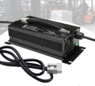 Acculader - Druppellader Voertuig - Elektrisch Vervoer Opladen - Slimme 3-Fasen Lading - 48V 20A - Zwart