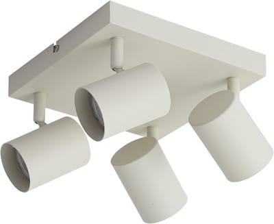 QAZQA jeana - Moderne Plafondspot | Spotje | Opbouwspot - 4 lichts - L 20 cm - Beige - Woonkamer