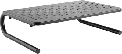 Famanu – Aluminium monitorverhoger voor wandmontage, compacte monitor- en tv-verhoger van 37 cm, zwart