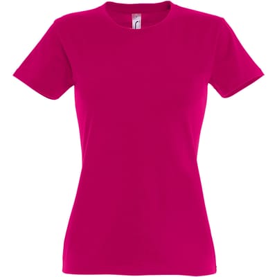 SOLS Dames/dames Imperial Heavy Short Sleeve T-Shirt (Fuchsia)