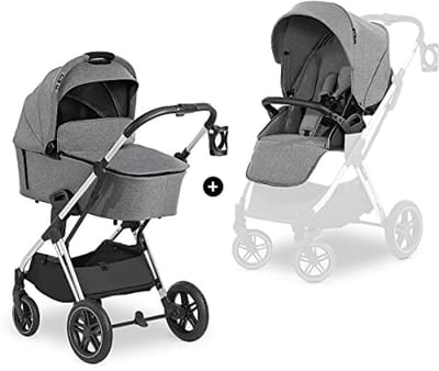 3-in-1 Kinderwagenset met Draaibaar Sportstoeltje en Beendeken - Compact en Lichtgewicht tot 25 kg