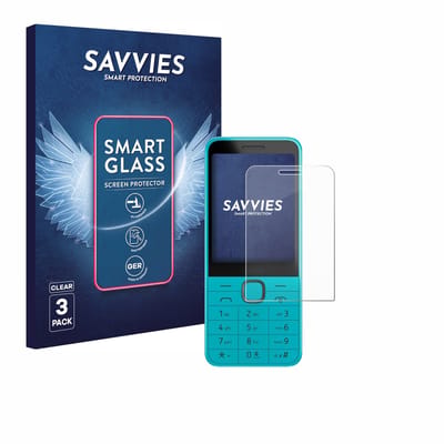 3 Stuks Savvies Screenprotector - geschikt voor Nokia 235 4G (2024) - beschermfolie glas transparant