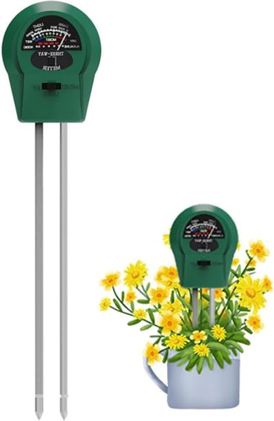 Bodemtester - Vochtigheidsmeter Planten - Plantenverzorging - 3-in-1 Meting - 18 cm Sonde - Zwart