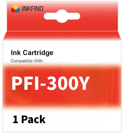 INKFIND PFI-300 Geel Inktcartridge compatibel met Canon PFI-300 - 1-pack Geel*1