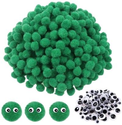 Allecto - Ambachtelijke Pompons - DIY Handwerk - Groene Pluizige