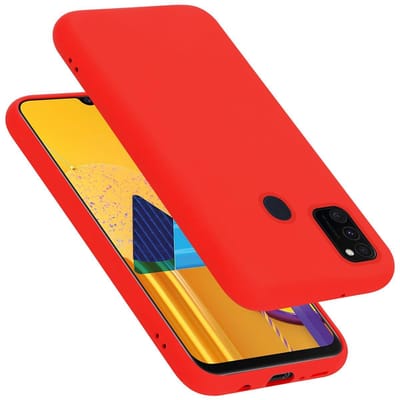 Cadorabo Hoesje geschikt voor Samsung Galaxy M21 / M30s in LIQUID ROOD - Beschermhoes gemaakt van flexibel TPU silicone Case Cover
