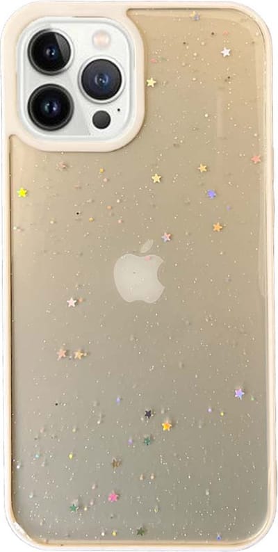 Smartphonica iPhone 11 Pro TPU hoesje doorzichtig met glitters - Wit geschikt voor iPhone 11 Pro
