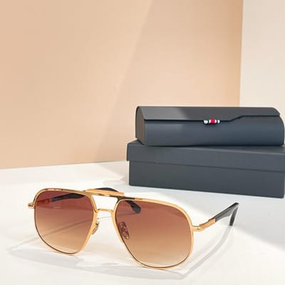 Lunettes de soleil Carrera Rétro Irrégulières Homme Monture Métal Classique Lunettes de Soleil pour Homme Mode Masculine Design Lunettes de Soleil Extérieur Conduite 57X18X145