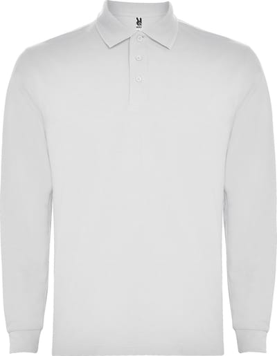 Wit Poloshirt Effen met lange mouwen Carpe merk Roly maat M