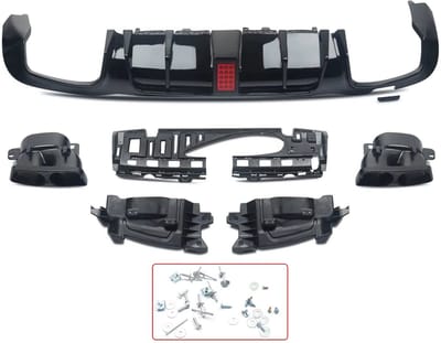Diffuser Vortex - Achterbumper Diffuser Lip met Uitlaat Tips - Voor Mercedes E-Klasse W213 E300/E400/E63 (2016-2020) - AMG Stijl - Auto Accessoires