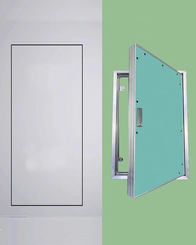 Toegangsdeur Gipsplaat - Inspectieluik Afdekking - Ruimte Verfraaien - 160 Graden Opening - 60 x 50 cm - Wit
