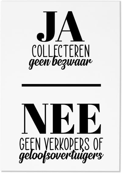 My Little Buddha - Ja Nee Sticker - Collecteren - Zwart