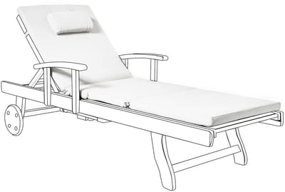 TOSCANA/JAVA/AMANTEA - Ligstoel kussen - Gebroken wit - Polyester
