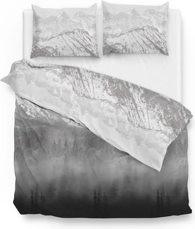 Zohome Entia Dekbedovertrek - Lits-jumeaux - Flanel - 240x200-220cm - Grijs
