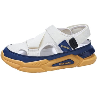Modeontwerper Herensandalen Ademende Casual Schoenen voor Heren Buiten Antislip Strandsandalen Nieuwe Heren Platform Sandalias 39 kaki