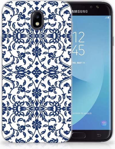 Samsung Galaxy J7 2017 | J7 Pro TPU Case Flower Blue