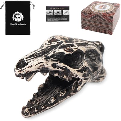 Dailygoods- Doodfluitje 125 decibel - Keramische Fluit - Horrordecoratie - Compact Ontwerp - Inclusief Opbergzak - Authentieke Uiterlijk - Fluitje