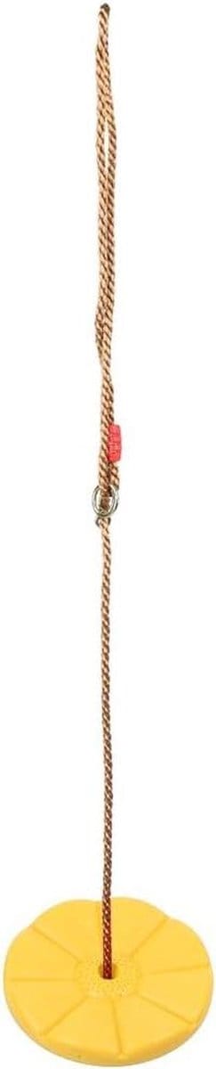 Schommelstoel Schijf - Klimtouw schommel - Buiten spelen - Verhoogde wrijving - 28 cm diameter - Geel
