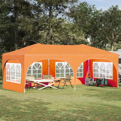 vidaXL - Pop-up - Feesttent - 575 - x - 288 - x - 245 - cm - Oranje - Oxford - Stof