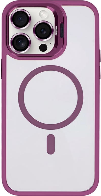 Rixus Classic 03 Case With MagSafe For Apple iPhone 14 Pro Dark Pink