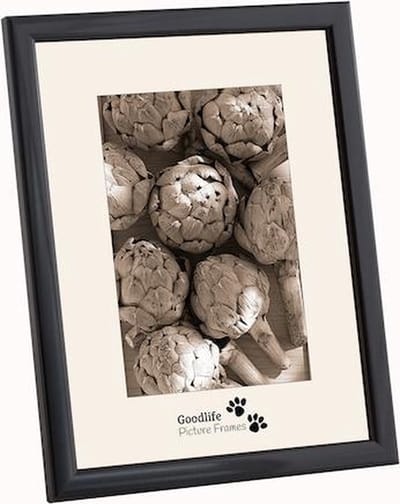 Fotolijst Merano 15X20 Zwart - Normaal glas - 12 mm breed profiel - Goodlife Picture Frames
