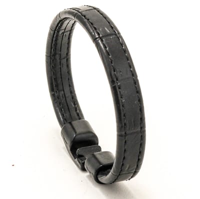 Lederen Heren Armband - Handgemaakt - Zwart - Armband Mannen - Mannen Cadeautjes - Valentijn Cadeautje voor Hem - Valentijnsdag Cadeau