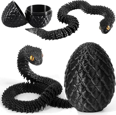 3D Geprinte Slang Speelgoed, Paas Dragon Egg, Slang Ei, Creatieve Dieren Speelgoed, Cadeaus voor Kinderen en Decoratie voor Thuis
