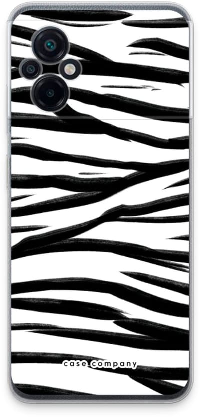 Case Company® - Hoesje geschikt voor Xiaomi Poco M5 hoesje - Zebra pattern - Soft Cover Telefoonhoesje - Bescherming aan alle Kanten en Schermrand