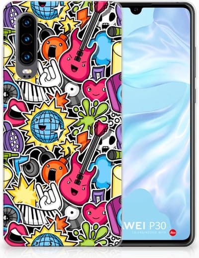 Huawei P30 Silicone Back Cover Punk Rock