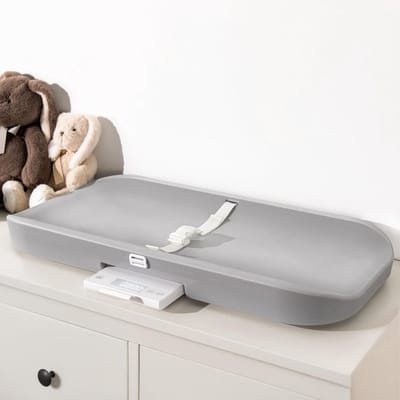 Baby Aankleedkussen - Met Weegschaal - Baby Verzorgen - Geïntegreerde Weegschaal - 72 cm - Grijs