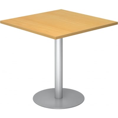 BISTRO F88Q S - Systeem conferentietafel Beuken 80 x 80 Zilver