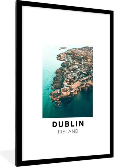 Fotolijst incl. Poster - Ierland - Dublin - Zee - 80x120 cm - Posterlijst